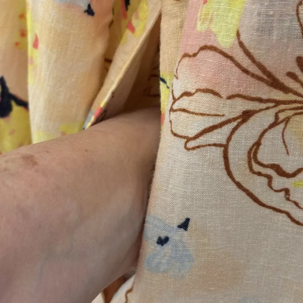 Style & Co. Floral Print Long Sleeve Button-Front Midi Dress Petite Medium - Picture 6 of 15